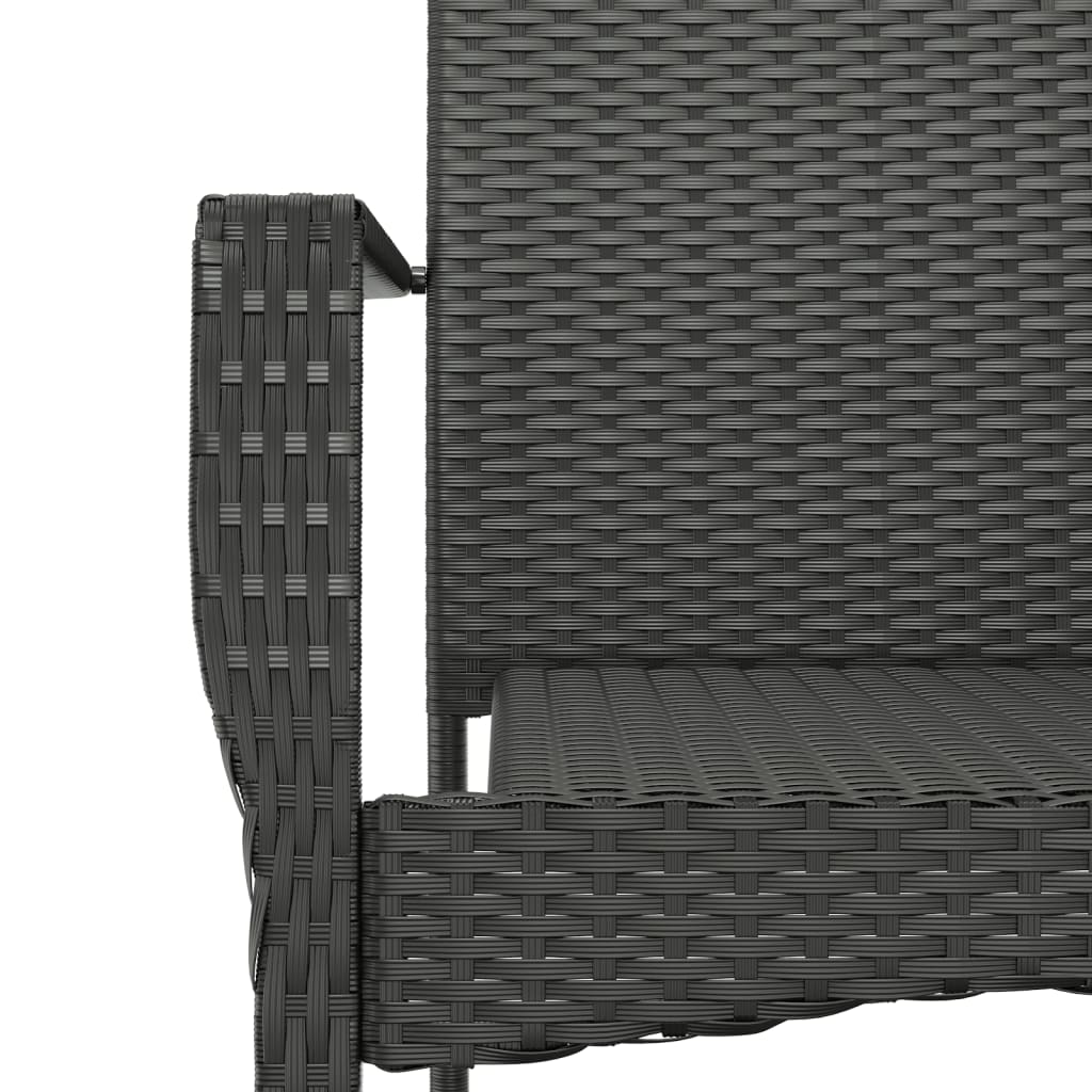 3-Delige Tuinset Met Kussens Poly Rattan