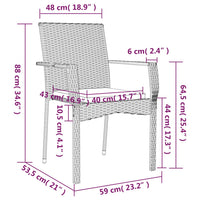 3-Delige Tuinset Met Kussens Poly Rattan