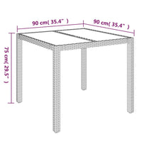 3-Delige Tuinset Met Kussens Poly Rattan