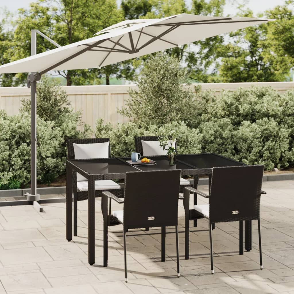 3-Delige Tuinset Met Kussens Poly Rattan