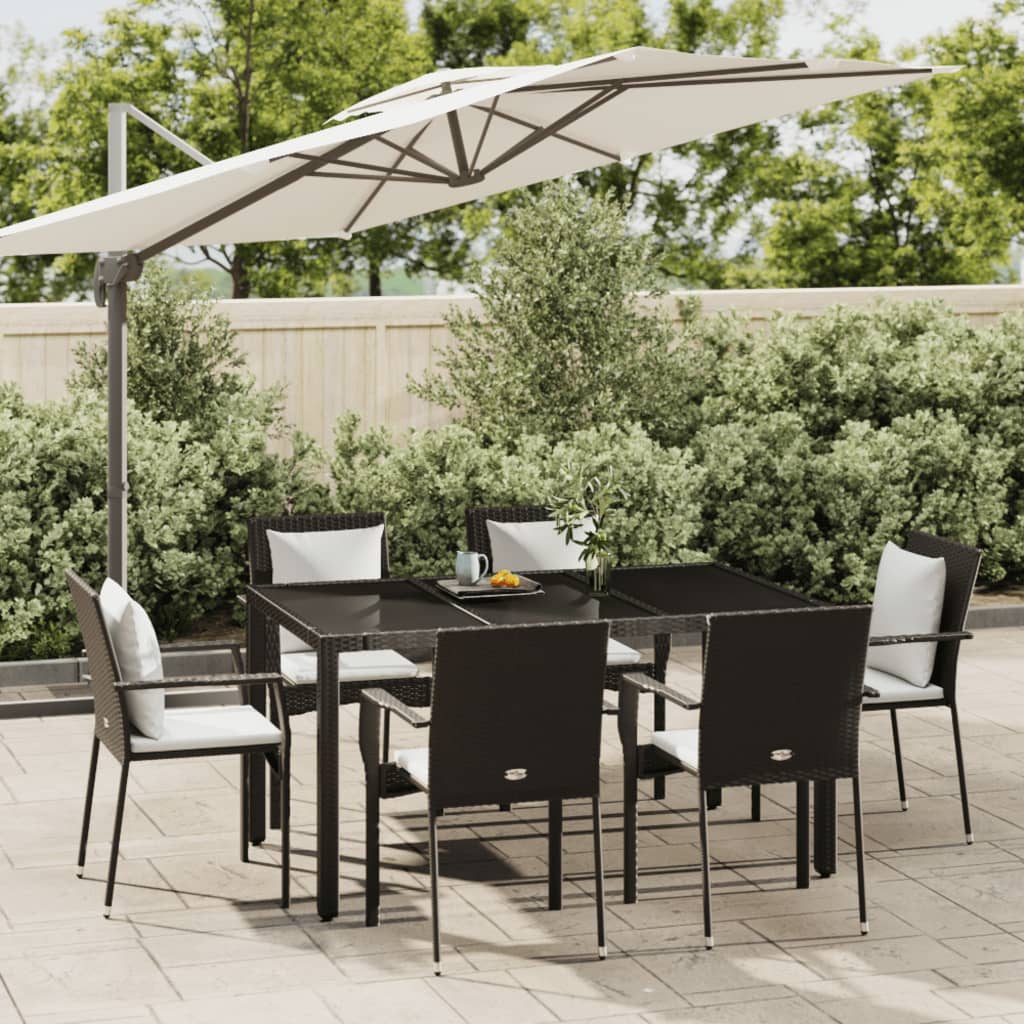 3-Delige Tuinset Met Kussens Poly Rattan