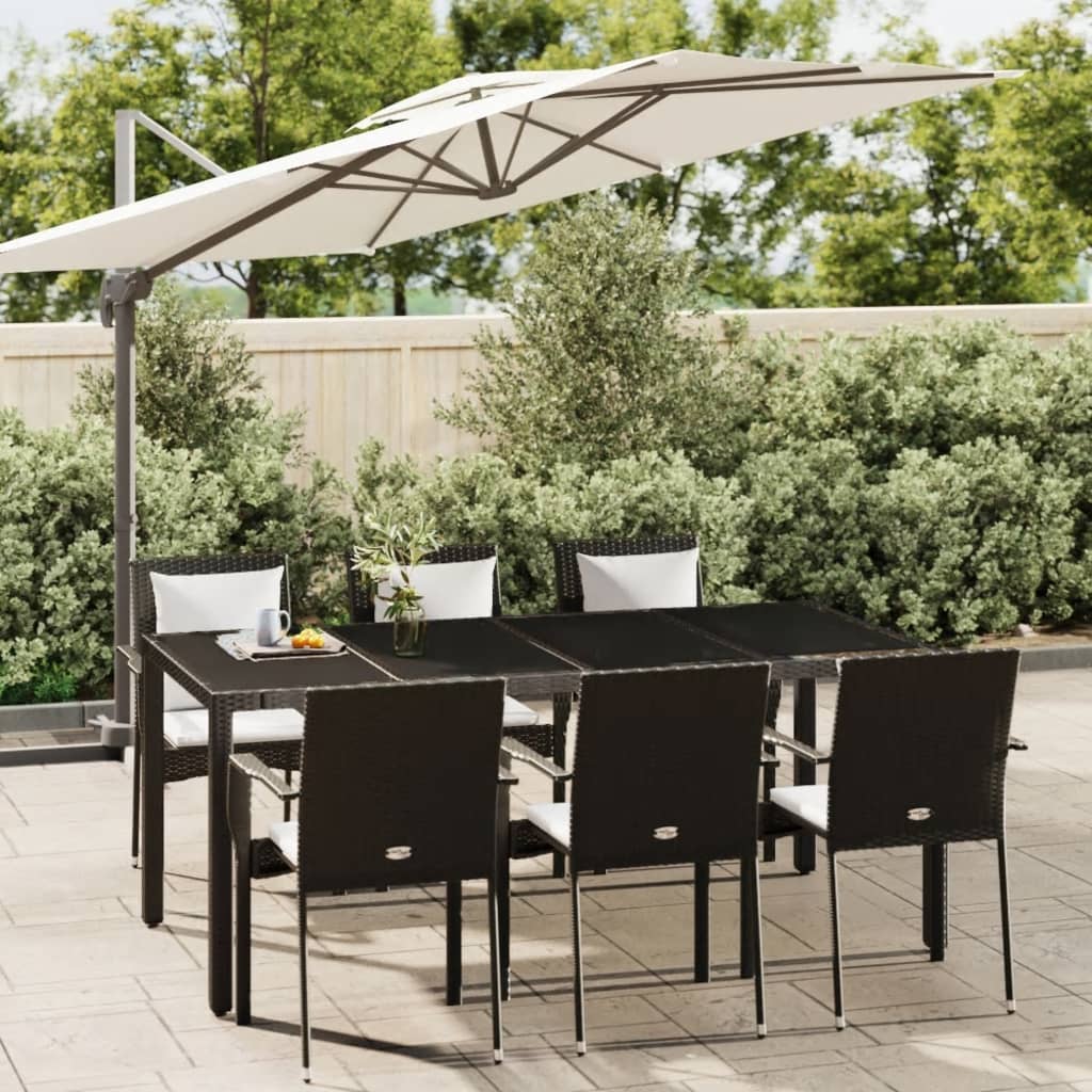 3-Delige Tuinset Met Kussens Poly Rattan
