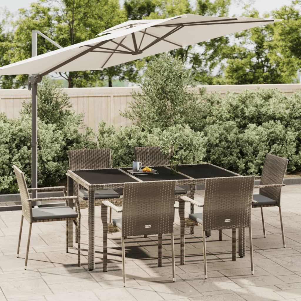 3-Delige Tuinset Met Kussens Poly Rattan
