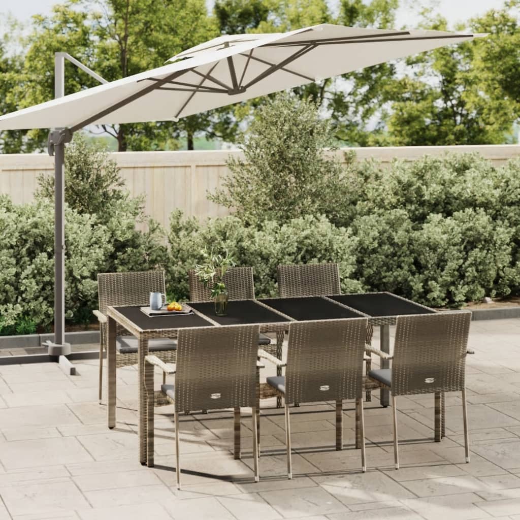 3-Delige Tuinset Met Kussens Poly Rattan