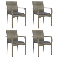 5-Delige Tuinset Met Kussens Poly Rattan