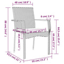 5-Delige Tuinset Met Kussens Poly Rattan