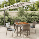 5-Delige Tuinset Met Kussens Poly Rattan