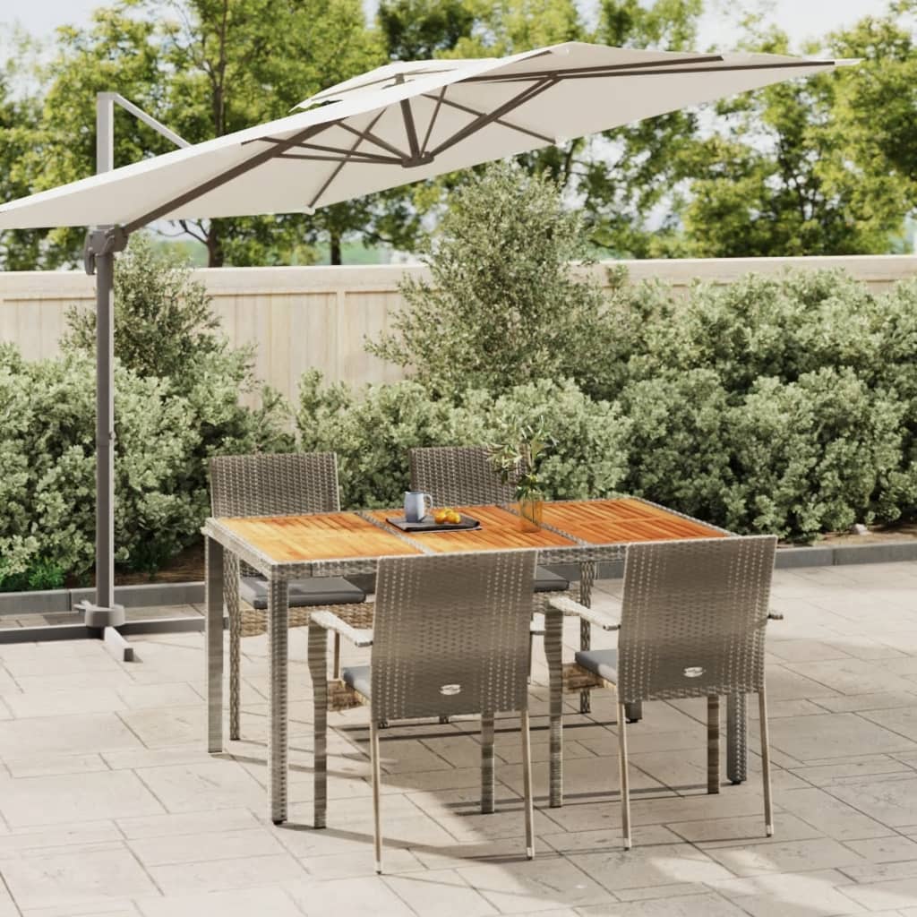 5-Delige Tuinset Met Kussens Poly Rattan