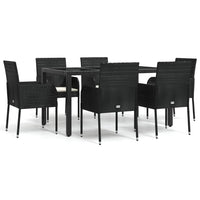 7-Delige Tuinset Met Kussens Poly Rattan