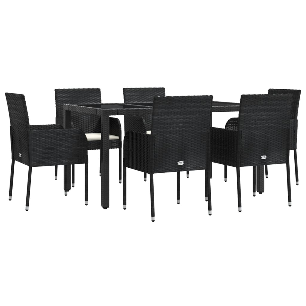 7-Delige Tuinset Met Kussens Poly Rattan