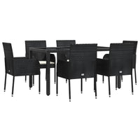 7-Delige Tuinset Met Kussens Poly Rattan