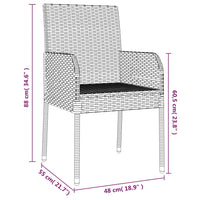 7-Delige Tuinset Met Kussens Poly Rattan