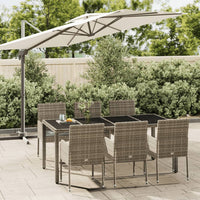 7-Delige Tuinset Met Kussens Poly Rattan