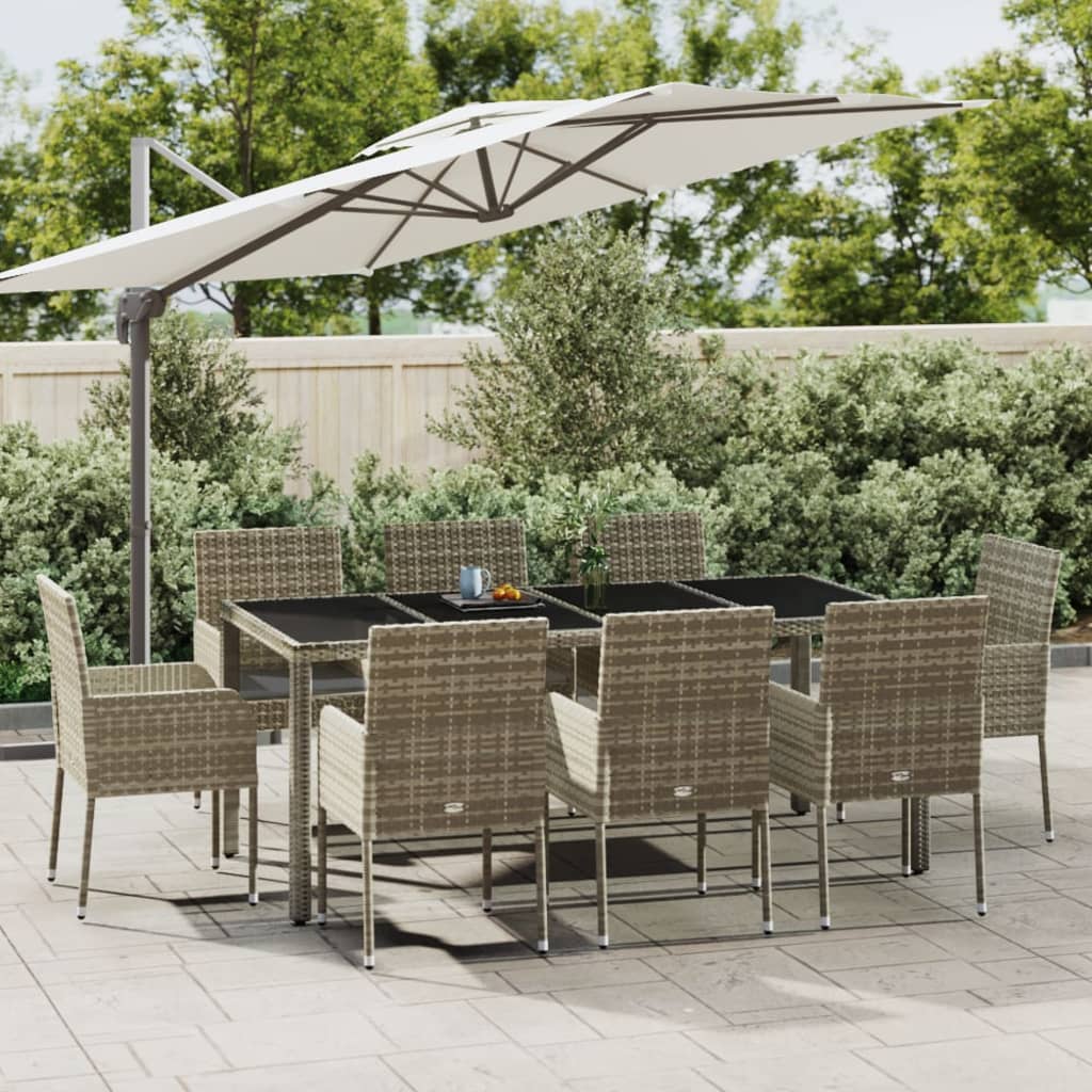 7-Delige Tuinset Met Kussens Poly Rattan