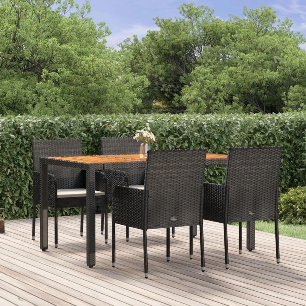 3-Delige Tuinset Met Kussens Poly Rattan