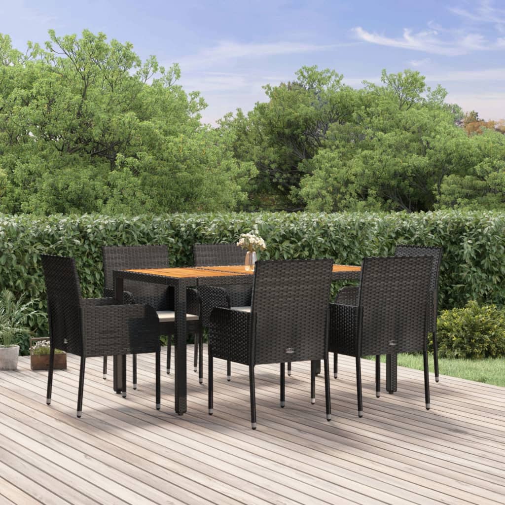 3-Delige Tuinset Met Kussens Poly Rattan