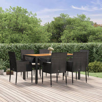 3-Delige Tuinset Met Kussens Poly Rattan