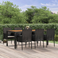 3-Delige Tuinset Met Kussens Poly Rattan