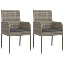 3-Delige Tuinset Met Kussens Poly Rattan