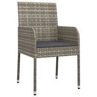 3-Delige Tuinset Met Kussens Poly Rattan