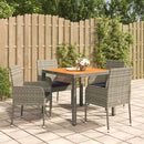 3-Delige Tuinset Met Kussens Poly Rattan