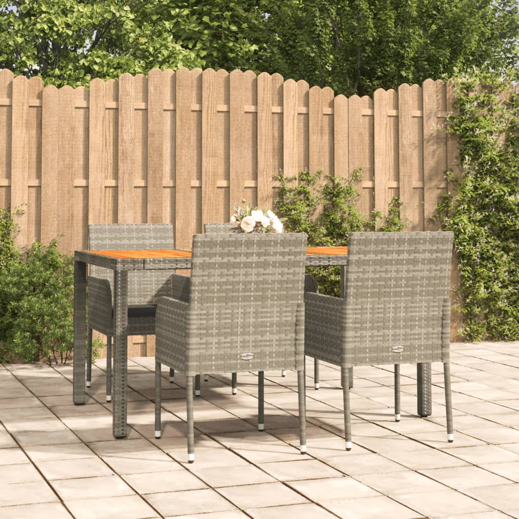3-Delige Tuinset Met Kussens Poly Rattan