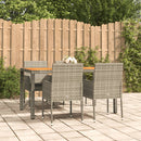 3-Delige Tuinset Met Kussens Poly Rattan