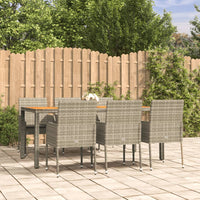 3-Delige Tuinset Met Kussens Poly Rattan