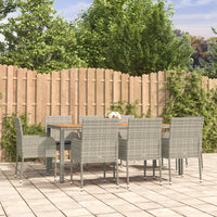 3-Delige Tuinset Met Kussens Poly Rattan