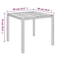 3-Delige Tuinset Met Kussens Poly Rattan Grijs