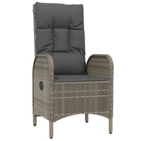 5-Delige Tuinset Met Kussens Poly Rattan Grijs