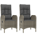 5-Delige Tuinset Met Kussens Poly Rattan Grijs