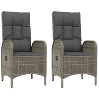 5-Delige Tuinset Met Kussens Poly Rattan Grijs