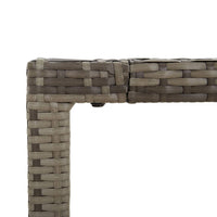 5-Delige Tuinset Met Kussens Poly Rattan Grijs
