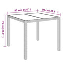 3-Delige Tuinset Met Kussens Poly Rattan Zwart