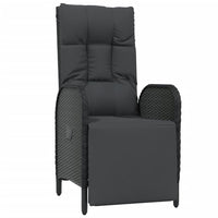 3-Delige Tuinset Met Kussens Poly Rattan Zwart