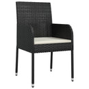3-Delige Tuinset Met Kussens Poly Rattan