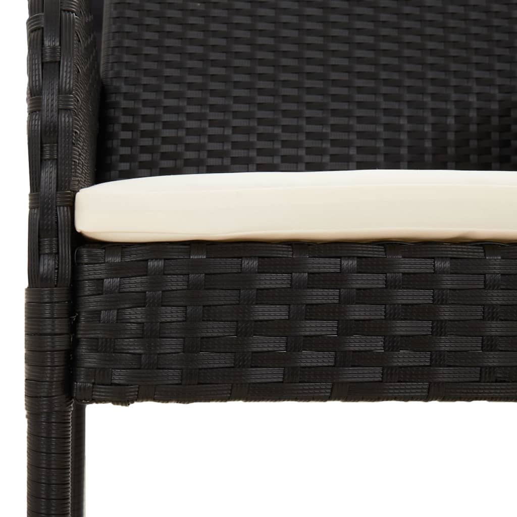 3-Delige Tuinset Met Kussens Poly Rattan
