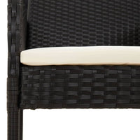 3-Delige Tuinset Met Kussens Poly Rattan