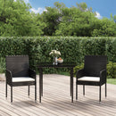 3-Delige Tuinset Met Kussens Poly Rattan