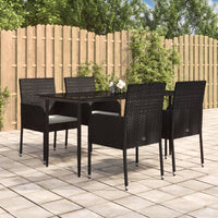 3-Delige Tuinset Met Kussens Poly Rattan