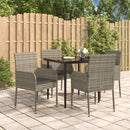 3-Delige Tuinset Met Kussens Poly Rattan
