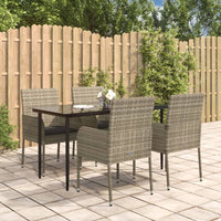 3-Delige Tuinset Met Kussens Poly Rattan