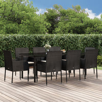 11-Delige Tuinset Met Kussens Poly Rattan