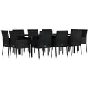 11-Delige Tuinset Met Kussens Poly Rattan