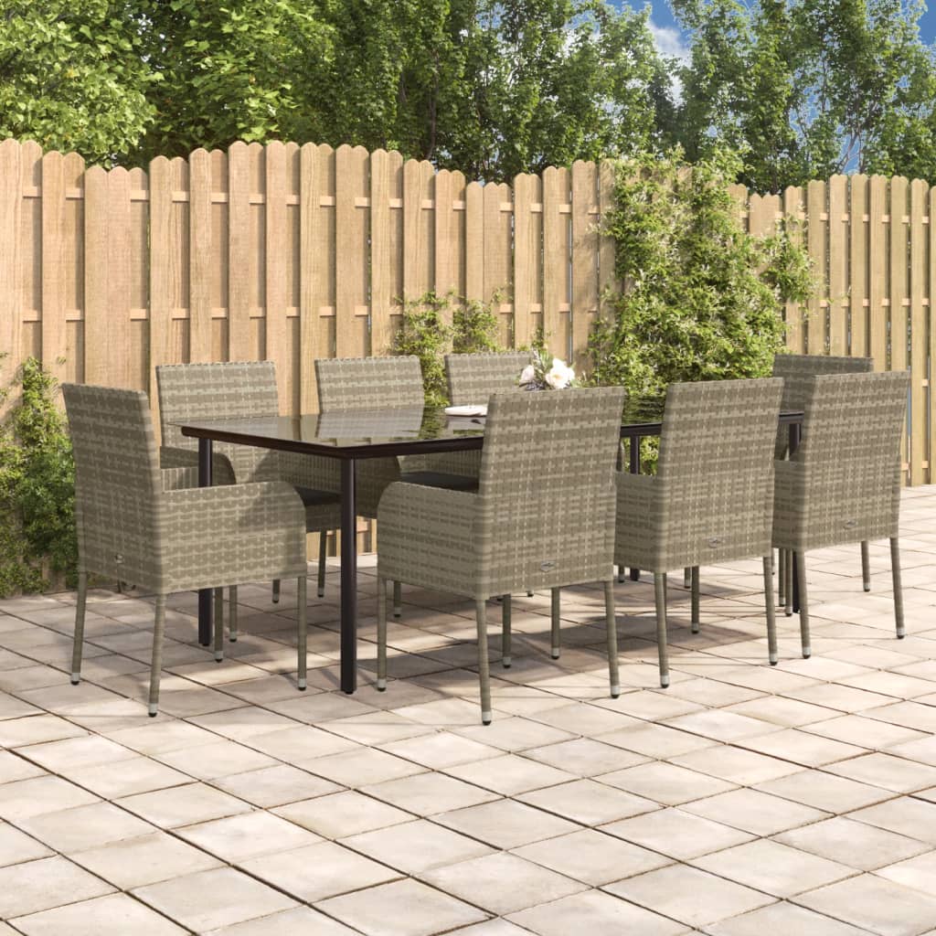 11-Delige Tuinset Met Kussens Poly Rattan
