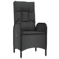 3-Delige Tuinset Met Kussens Poly Rattan Zwart