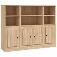 Hoge Kasten Bewerkt Hout Kleurig