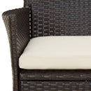 9-Delige Tuinset Met Kussens Poly Rattan Bruin