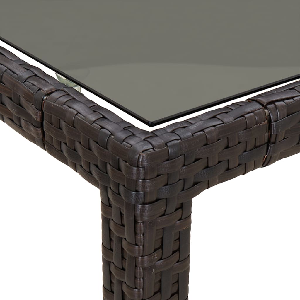9-Delige Tuinset Met Kussens Poly Rattan Bruin